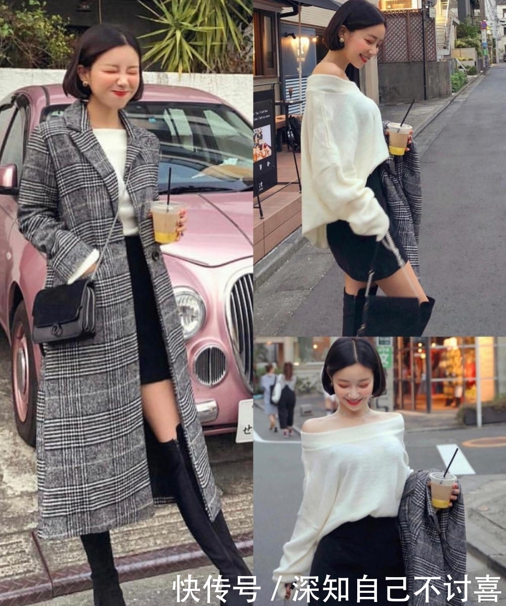 毛衣|毛衣+半身裙,看韩国小姐姐如何诠释,温柔又有女人味的时尚!