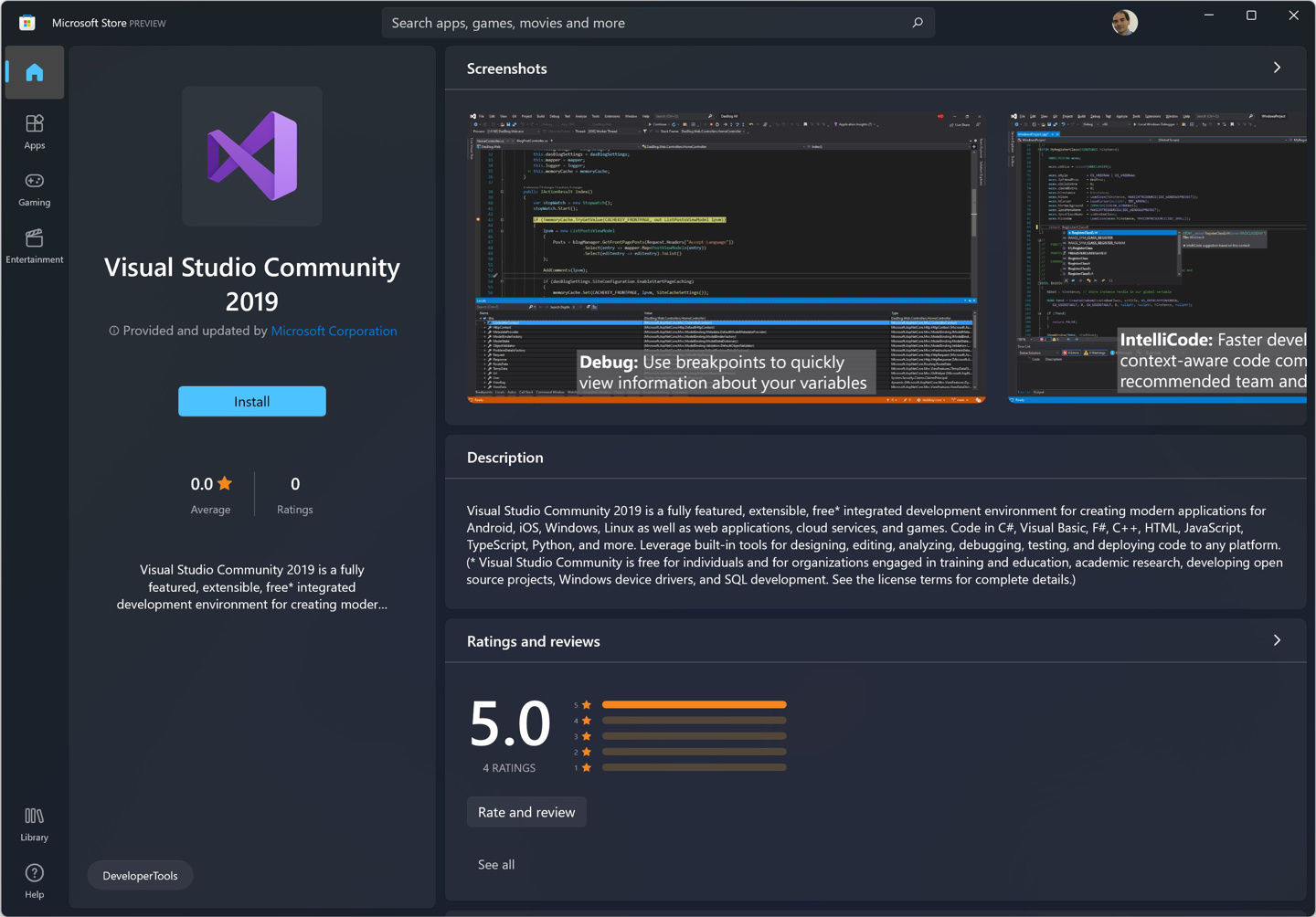 win32|微软 Visual Studio Code/Community 2019 上架 Win11 商店