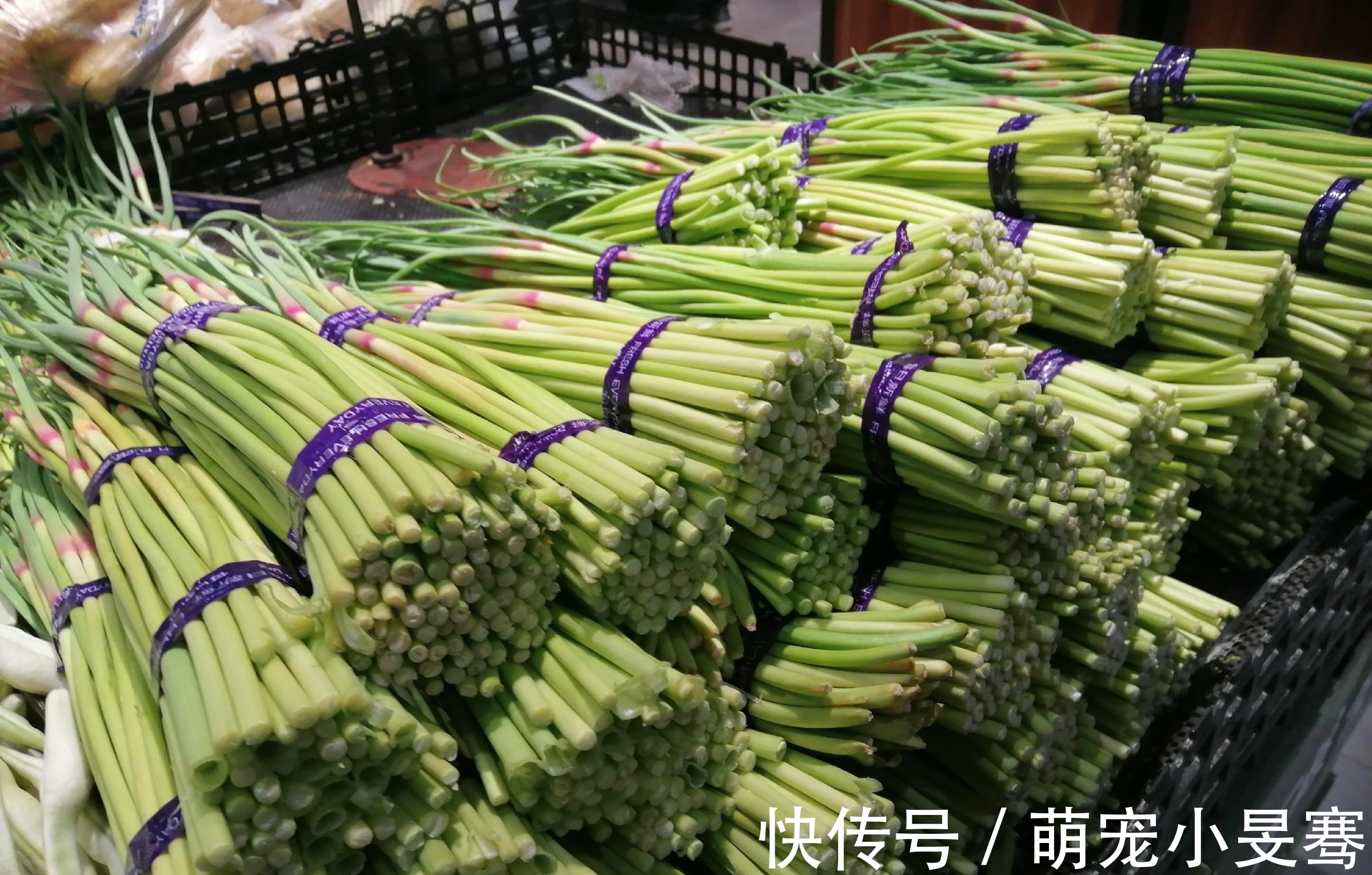 蒜苔|买蒜苔，要分清“红帽”和“黄帽”，区别挺大，买错难吃还费钱