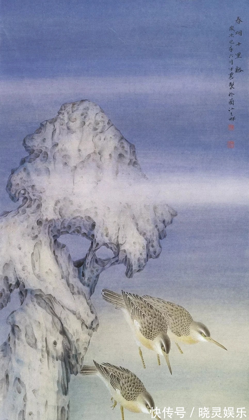 花鸟画$陈建强的花鸟画造境唯美,引人踏入清雅之境