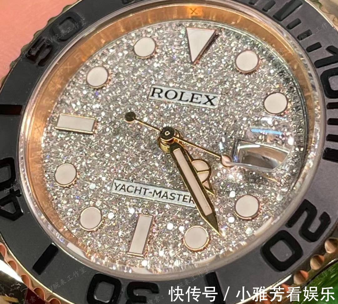 改装|劳力士金游艇改装后镶满钻包金腕表!盘面镶满真钻!