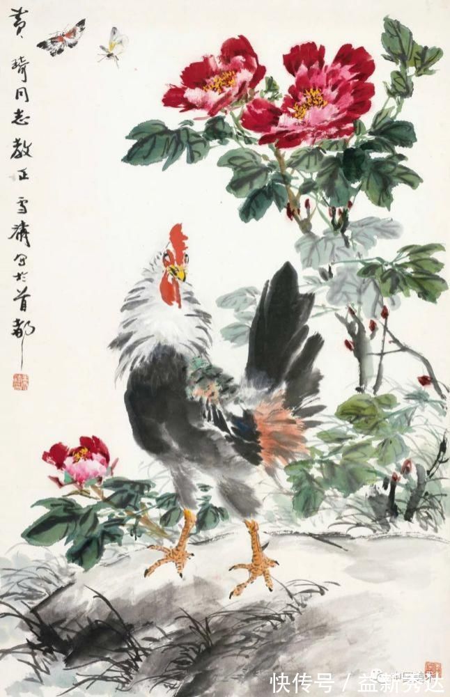 华北大学&两大高手画牡丹,一个工笔称雄,一个写意夺冠!