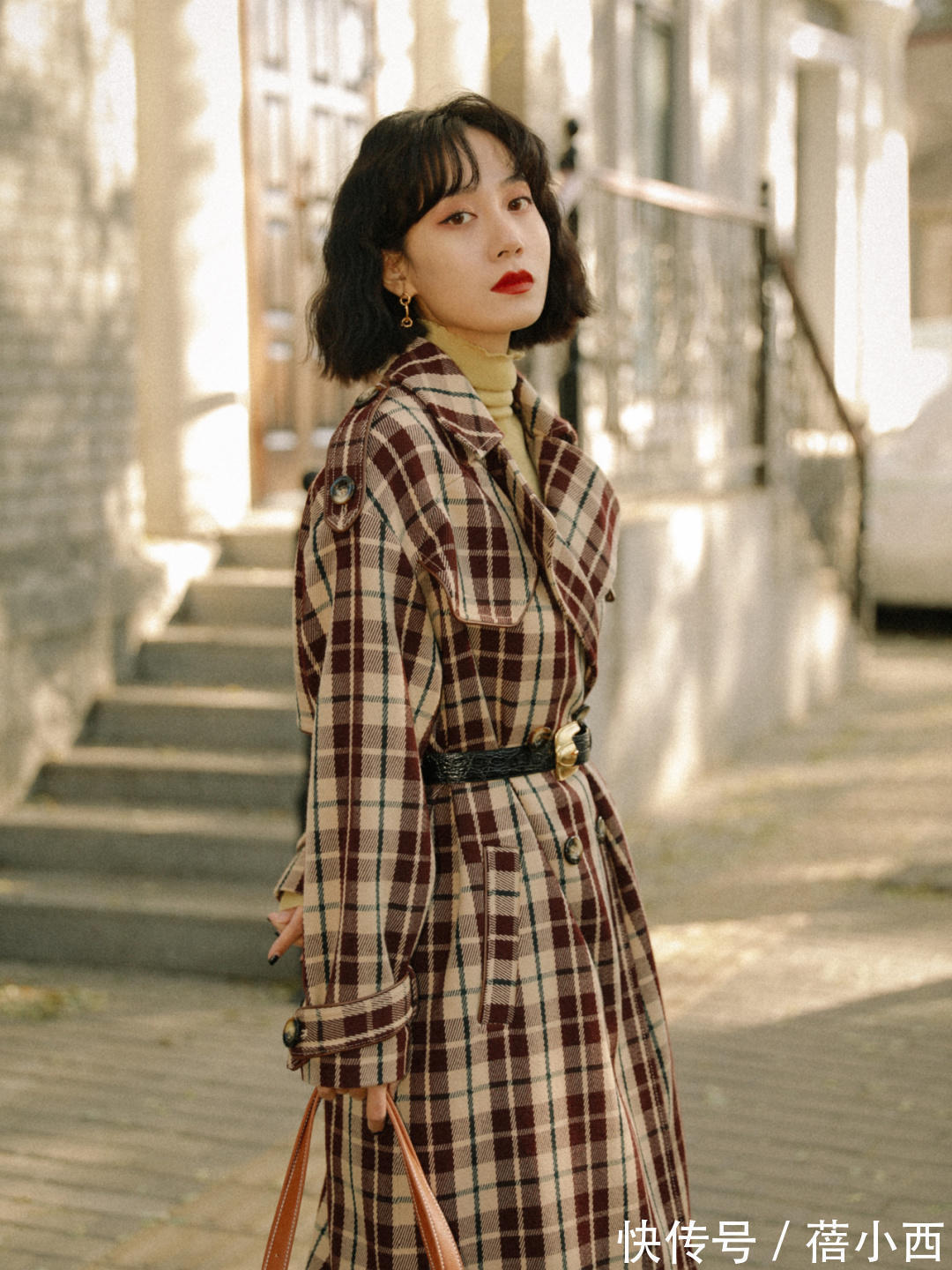 搭配 格纹大衣越来越火,复古高级不挑人又chic,让你出街赚足回头率