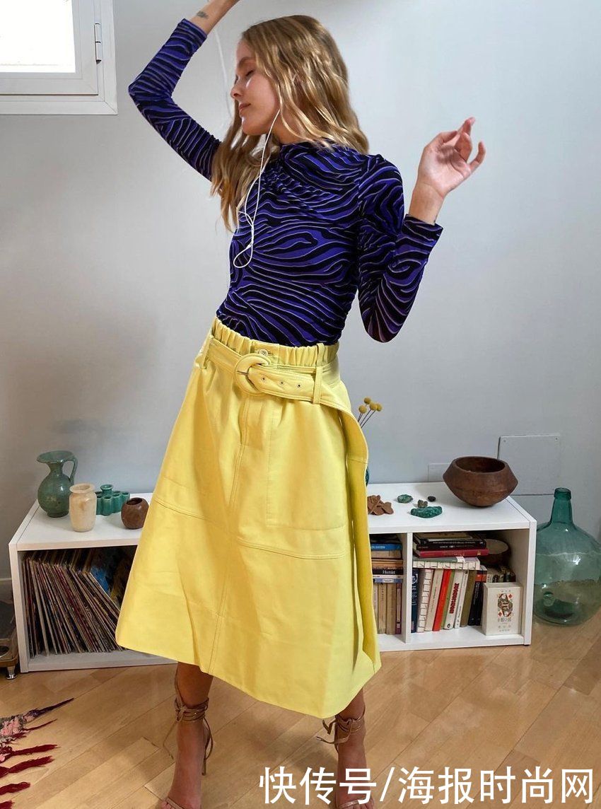 半裙|显瘦不挑人的半身裙，可能就是她们身上的这条了吧