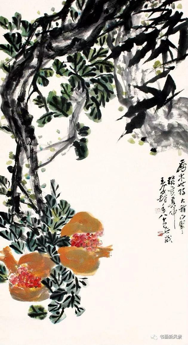 大师|五位大师石榴画PK