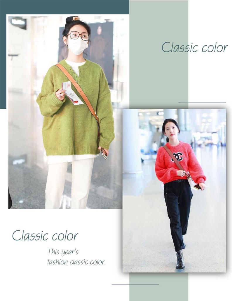 开春赶紧告别黑白灰，彩色毛衣有春日feeling，减龄又清新