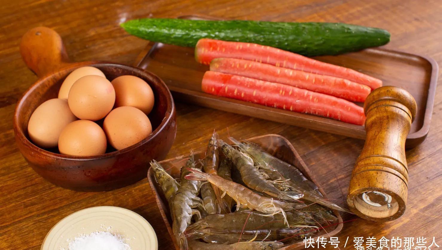 鲜蔬虾泥蛋卷,早餐一定要试试它!营养丰富,造型好看