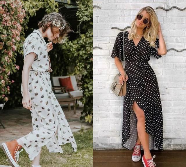 帆布鞋|把高跟鞋放一边!鞋底1cm的“平底鞋”成宠儿,搭连衣裙优雅时髦