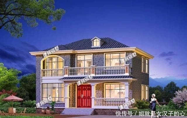 开间|开间12米左右的两层别墅，户型简单施工易，主体造价低！