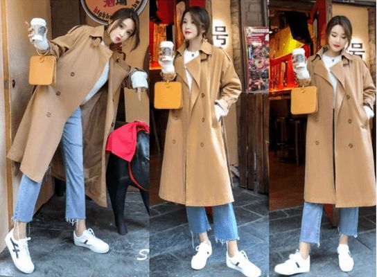 风衣|各种风衣外深内浅，让你很时髦很好看。整体搭配让你显高显瘦