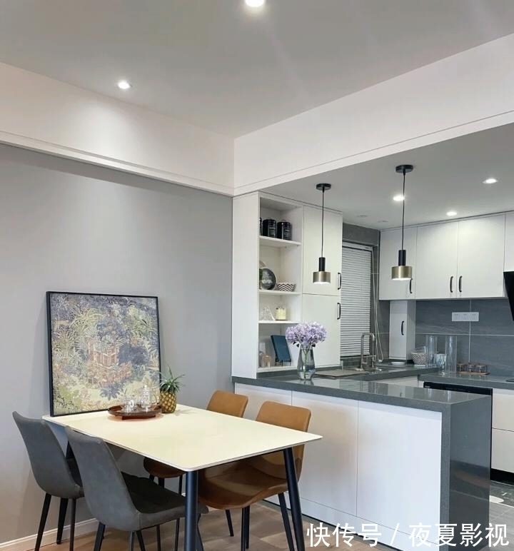 新家|年轻小夫妻83㎡新家,典型的一体化设计,越简单,越舒适