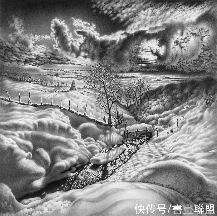 一支铅笔将雪画活的格鲁吉亚“雪魔”