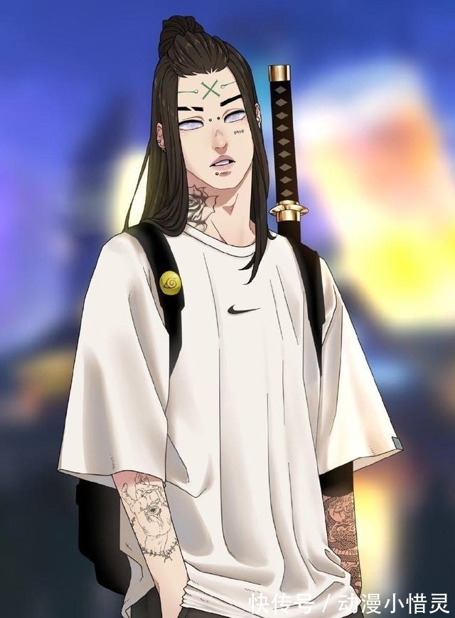 潮男|《火影忍者》全员变现代风,卡卡西变成潮男,雏田背带裤太可爱