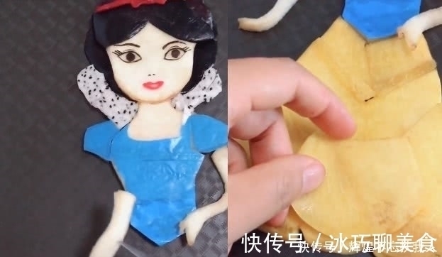 美术生!美术生又皮了,水果拼“白雪公主”,看到成品:涨价了给你没完!