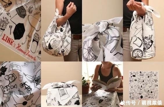 一块布打两个结,变身大容量高颜值收纳包,几十种折法好强大