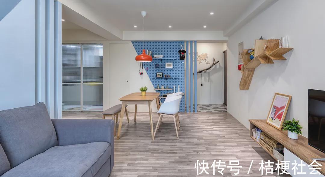 门把手|三口之家的73㎡,全屋坚持北欧混搭风,入户那叫一个清爽透亮
