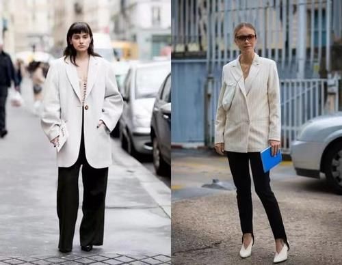 早春别再穿风衣了，2021年流行穿“白色西装”，可优雅可帅气