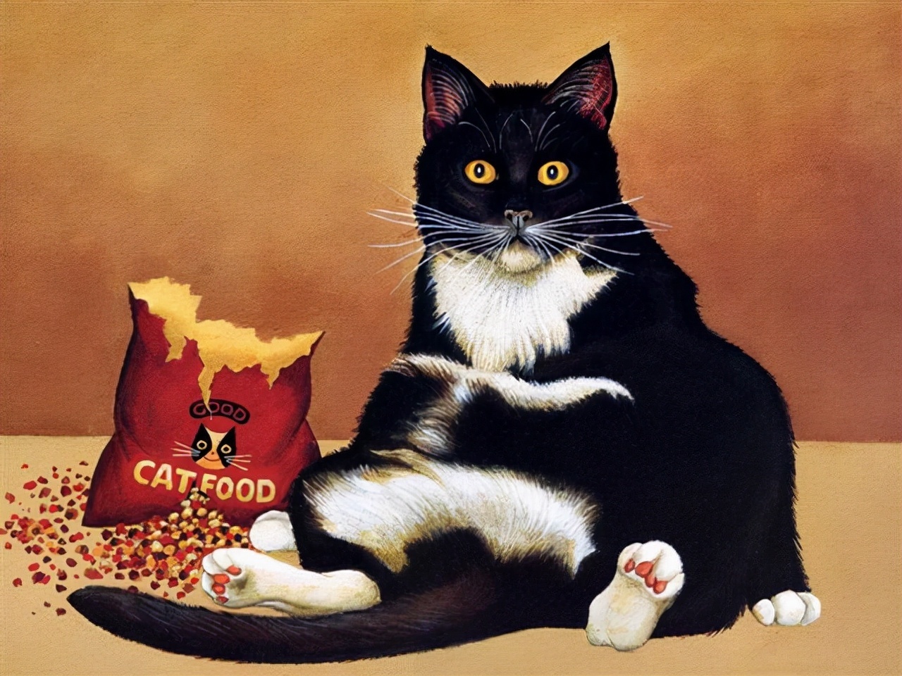 LUCIE@艺术家 LUCIE BILODEAU 画笔下的猫咪系列油画精致的实在太可爱了