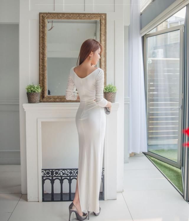 女人们长裙开叉的高低,常常决定了她所展现的风格