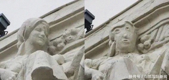 惨遭|画风奇特!西班牙古雕像惨遭遭毁容式修复