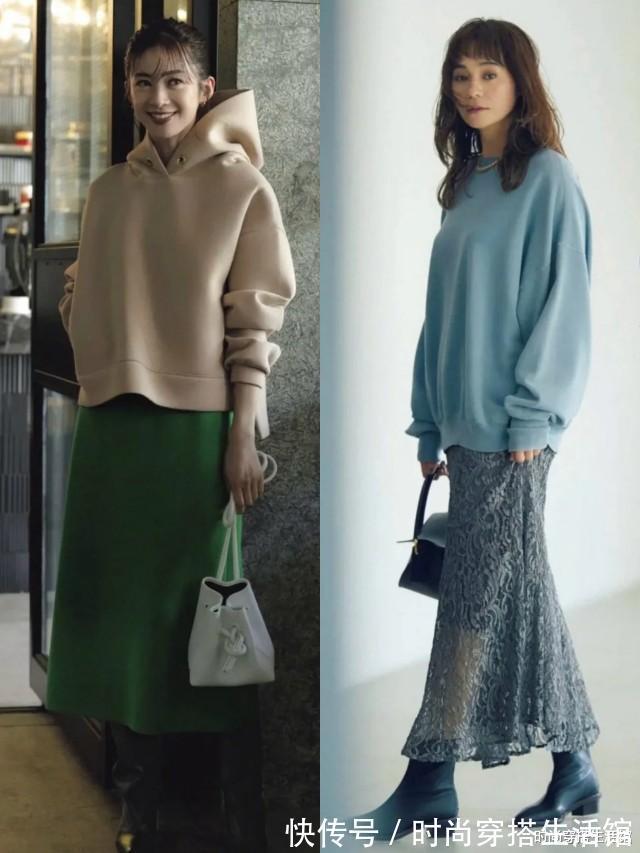 牛仔裤|卫衣下面不要老配牛仔裤,俗气!今年流行这样穿,时髦保暖又显高