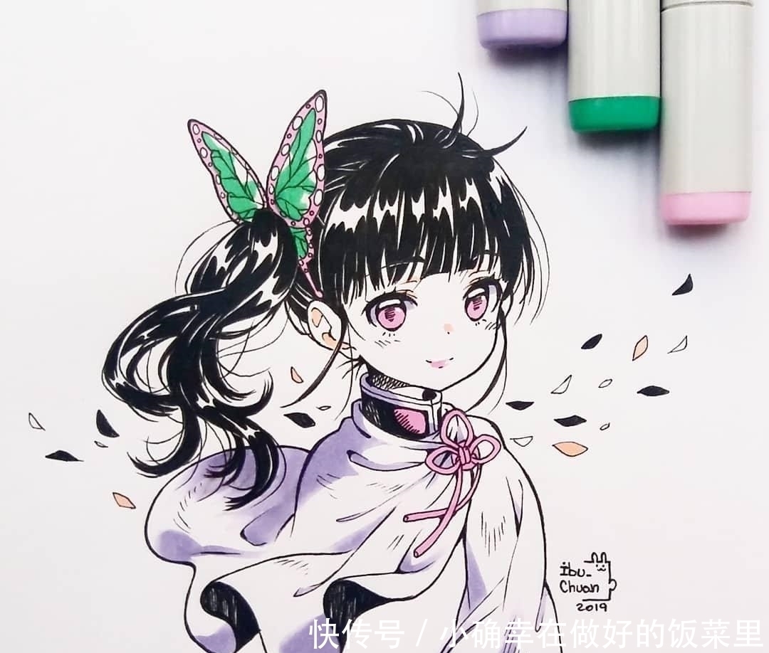 画师|马克笔绘制动漫角色，效果堪比电脑绘制，颜色清晰清淡