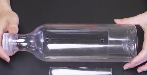 圆孔|塑料瓶变废为宝小妙招,做成一个“无限循环小水车”,有趣又好玩