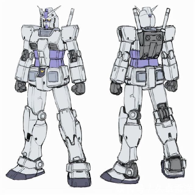画稿|机动战士高达多种配色,78高达、钢加农、吉姆画稿