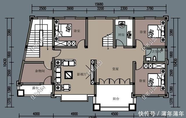 占地面积|堂屋+土灶,这才是农村自建房该有的样子,都说最后一套最美!