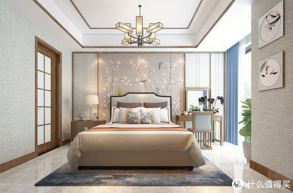 中式风格|横厅户型真的很舒服，看它的客厅就知道了，采光效果很好，有格调