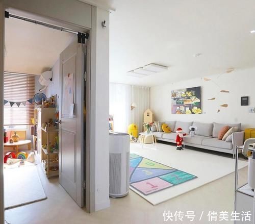 孩子|日本夫妇80㎡小公寓,客厅改造成孩子的游玩区,面积不大,却很暖