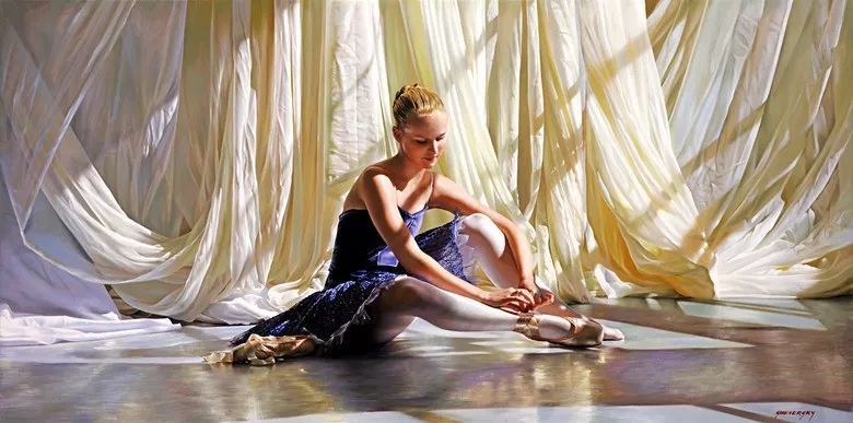 神韵&神韵优雅芭蕾舞者 油画 太奢美了!