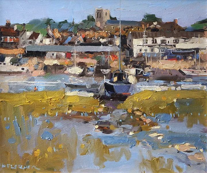 田园风光画@他用画笔,勾勒出一幅幅唯美动人的田园风光画