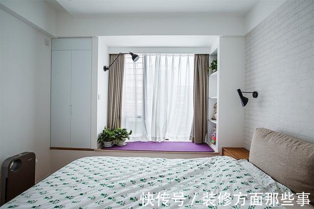 简约风|106平简约风三居室, ?? 电视背景墙很有个性并且简单又实用