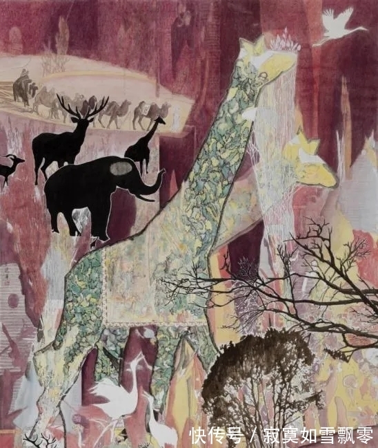 于建华&一个江南女子的山水画,全是北方的山北方的水,气势不凡!