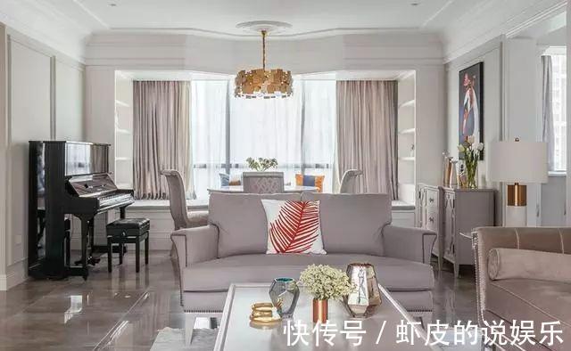 客厅|参观同事130平新房,餐厅巧设不规则卡座,让人耳目一新