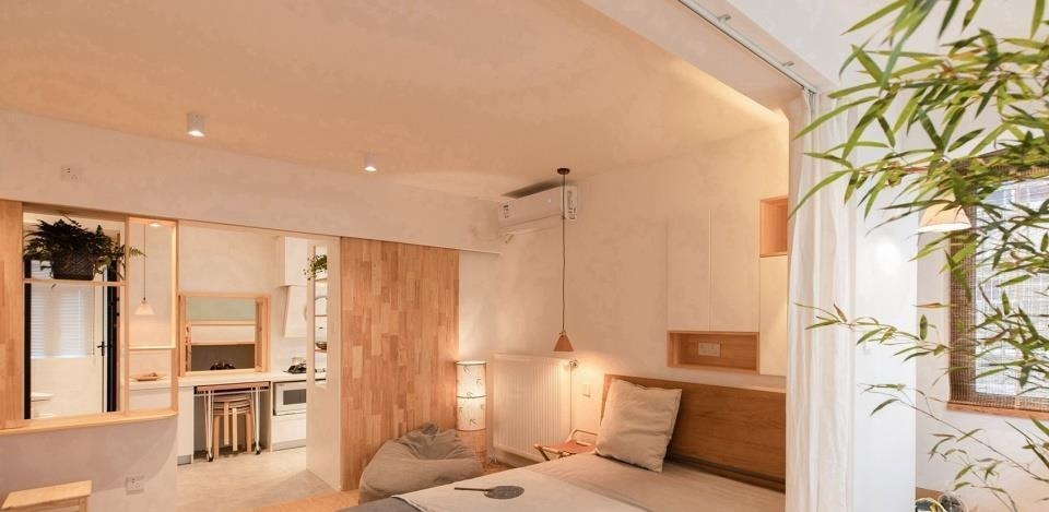 主卧门|45㎡小户型学区房,爆改后“小中见大”,整个家被一眼望穿