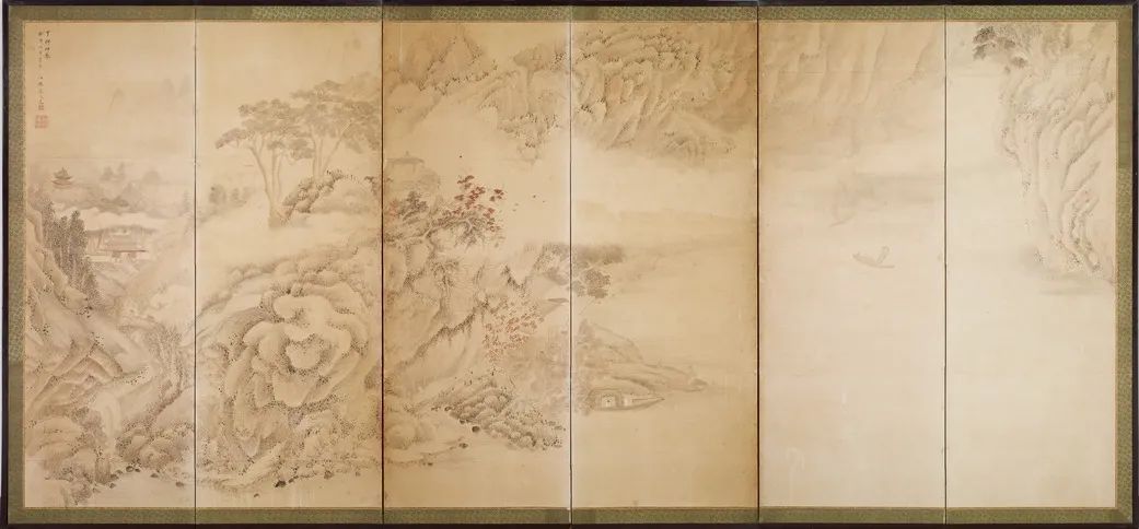 彭百川@荆村论画|烟江叠嶂成南画:《山水画屏风图》赏析