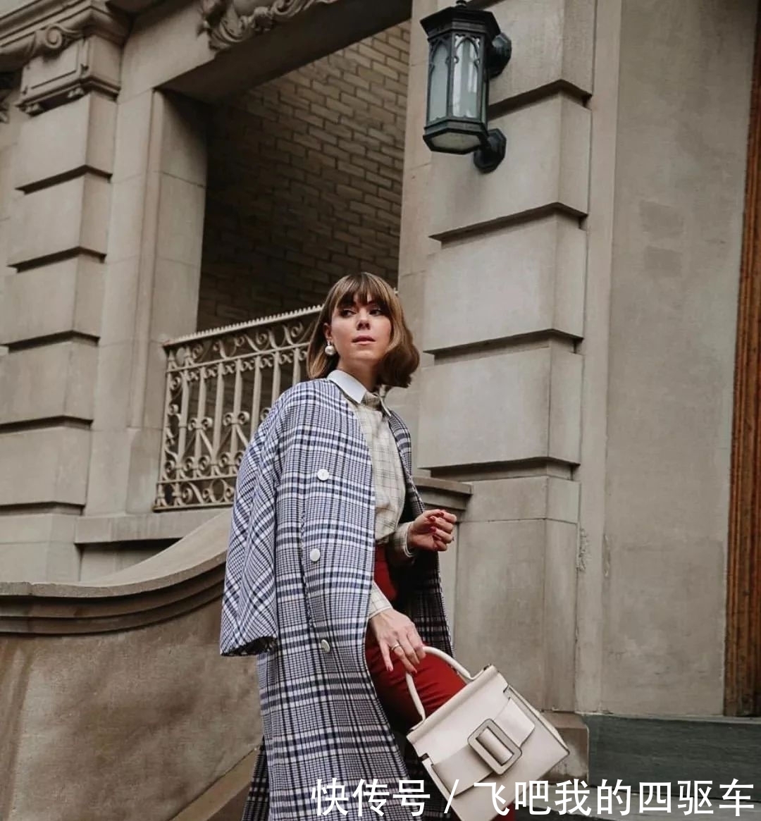 开工大吉高级穿搭!长款格纹大衣+阔腿裤霸气抢镜,帅得不可方物