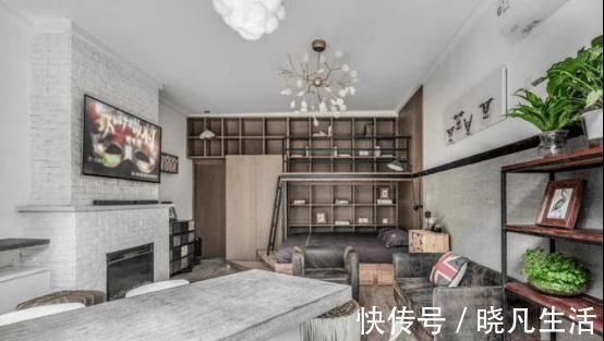 豪宅|5万爆改70㎡的老房子,完工变小庭院豪宅,客厅还做了个“床上床”