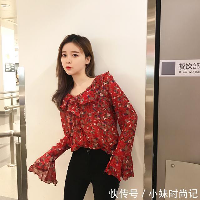 碎花|跟别人穿不一样的碎花衬衣,森女气浓厚