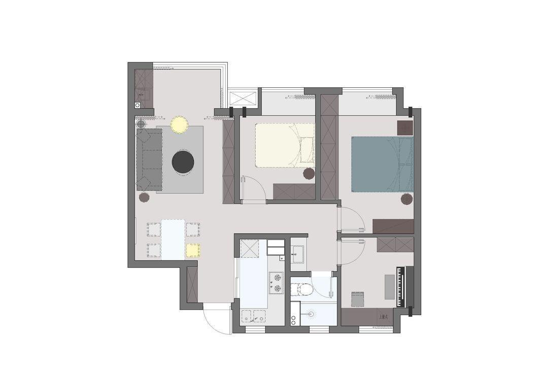 老房子|90平老房子大改造,换掉大面积的老干部红,变成年轻人热爱的家