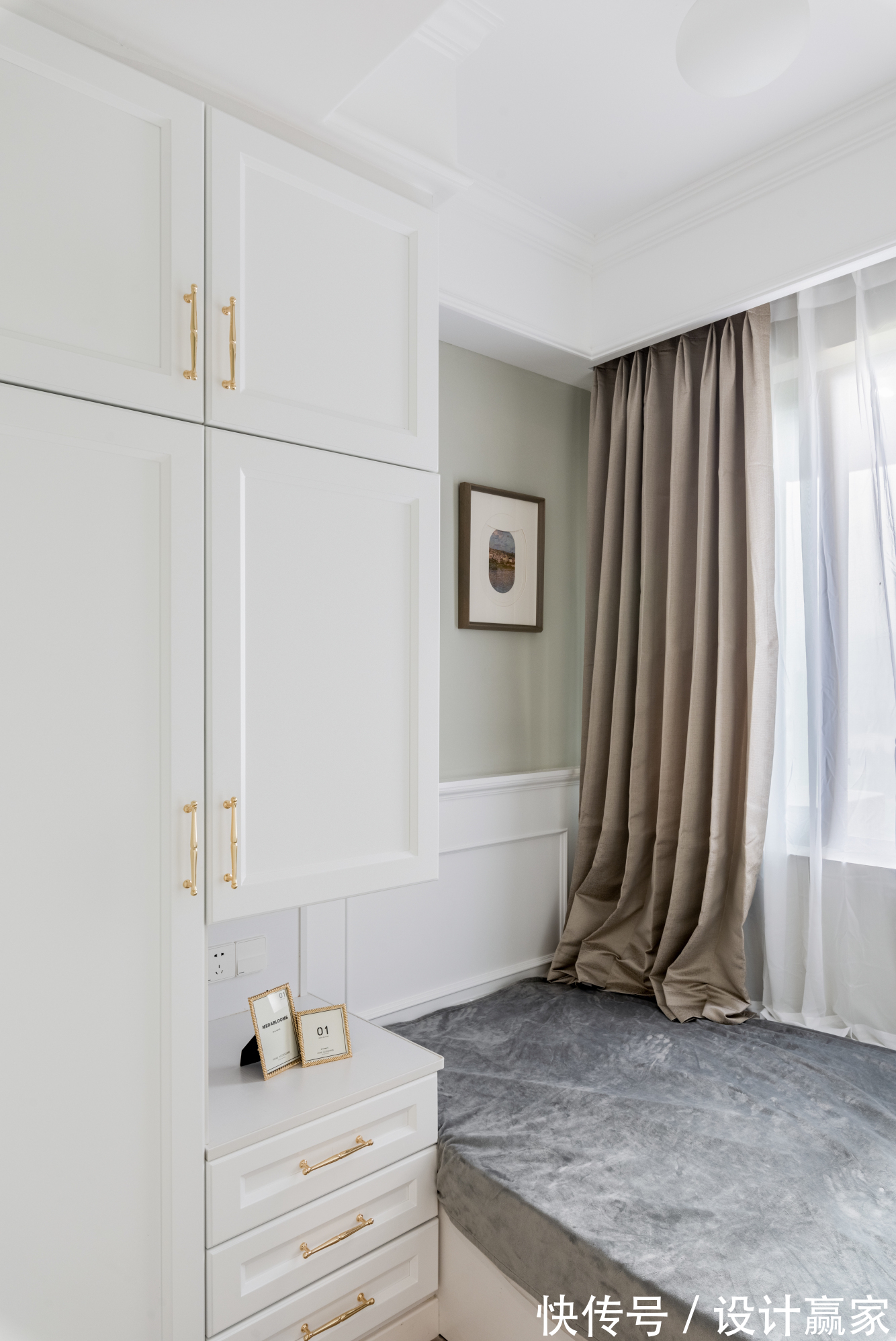 浅灰色|101㎡美式奢华,质感的空间,浪漫的家,邻居看过直夸好