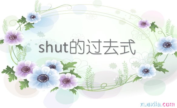 Shut的过去式和用法例句 快资讯