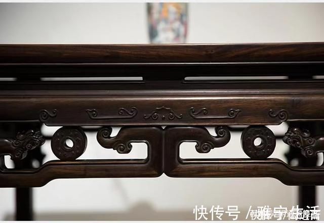 方桌|古朴端庄,清红木束腰马蹄腿拐子龙纹,方桌