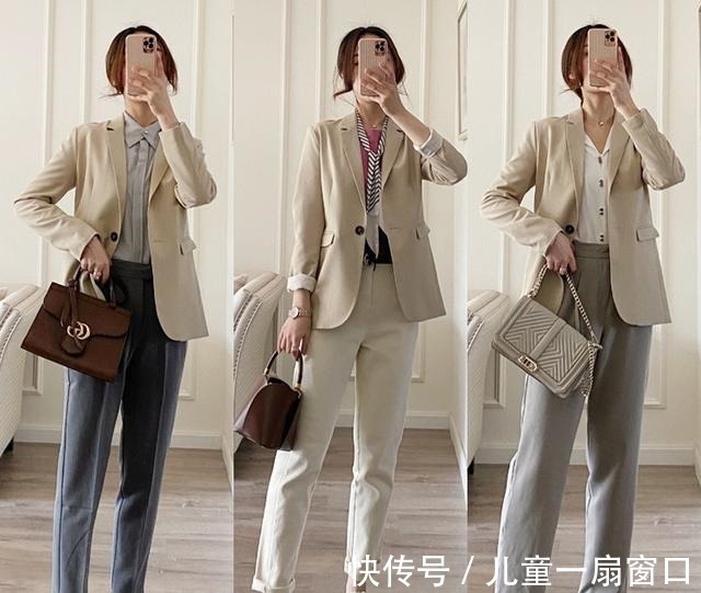 时髦 春天简约的通勤风穿搭，优雅时髦温柔，演绎迷人的气质美！