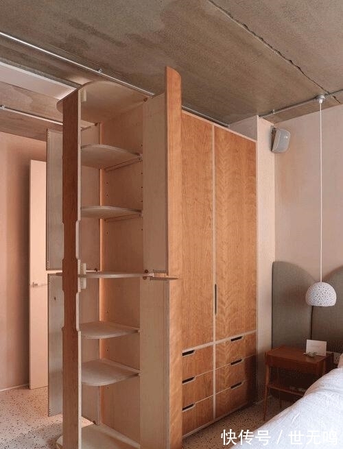 收纳柜|学他家,收纳柜不靠墙,外侧再做180弧形柜,多2收纳空间不止