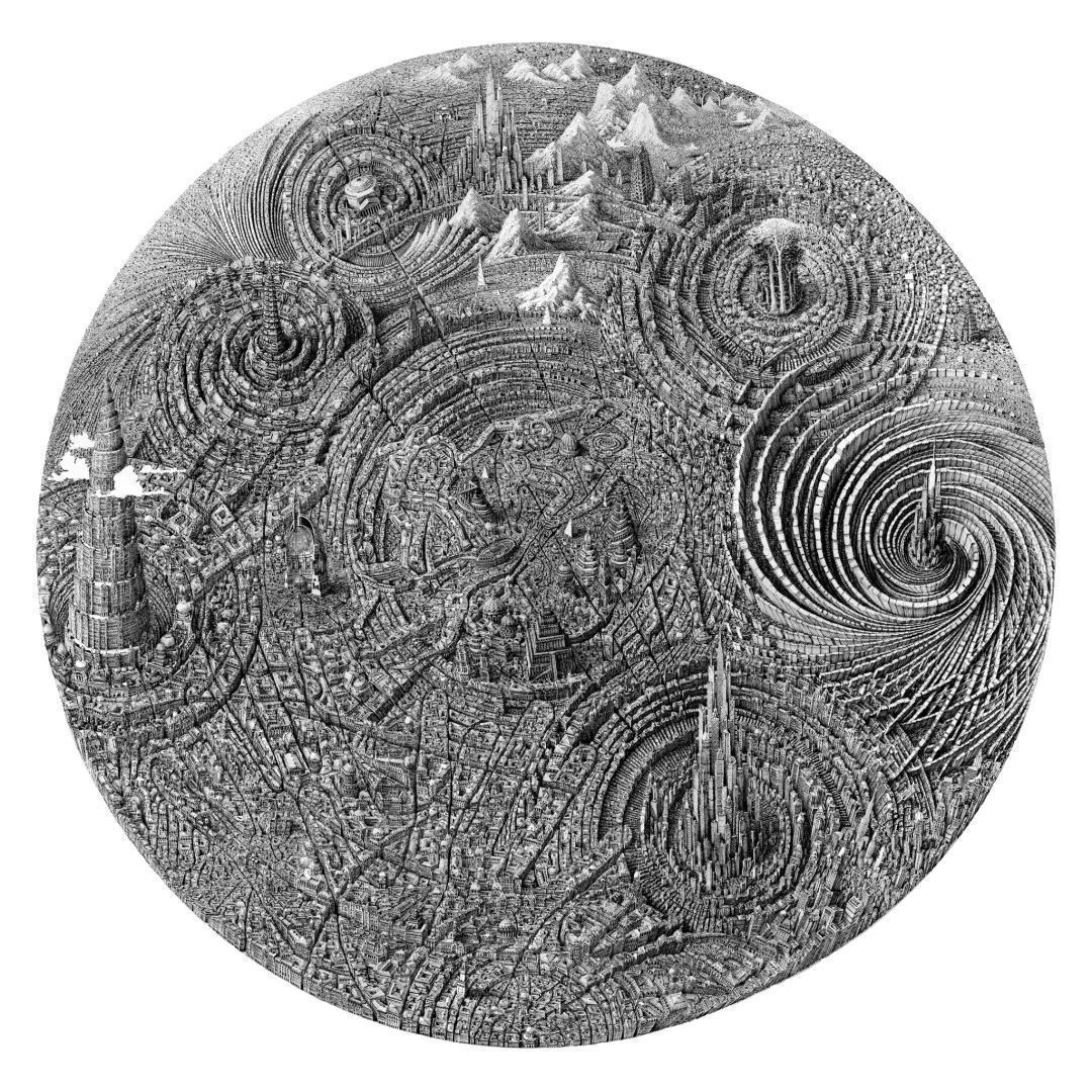 作品$这幅素描耗时1年半,画完后直接“封神”,网友:眼睛都看不过来