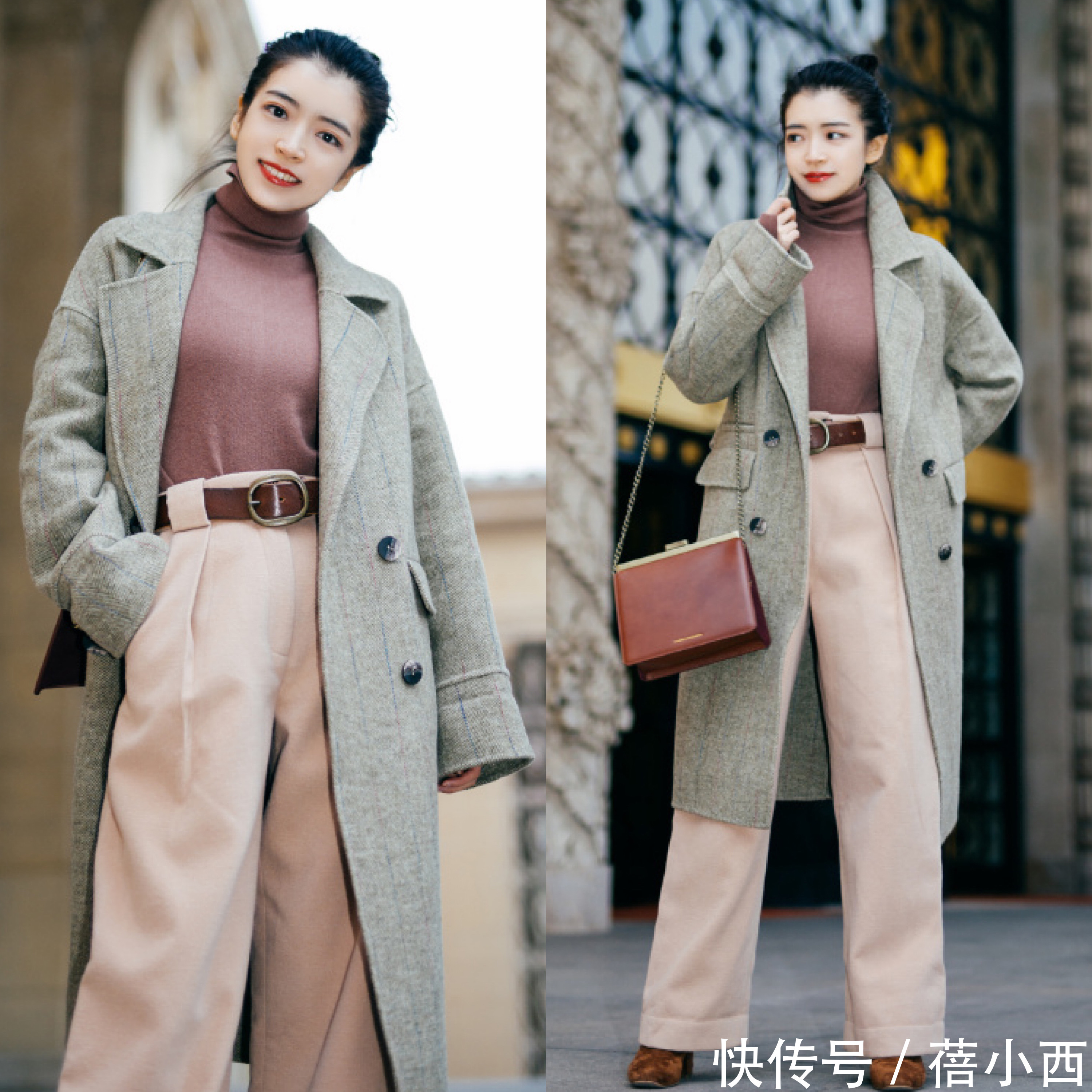 冬季|冬季穿大衣想要好看,不一定配半身裙,搭这3条长裤更高级上档次