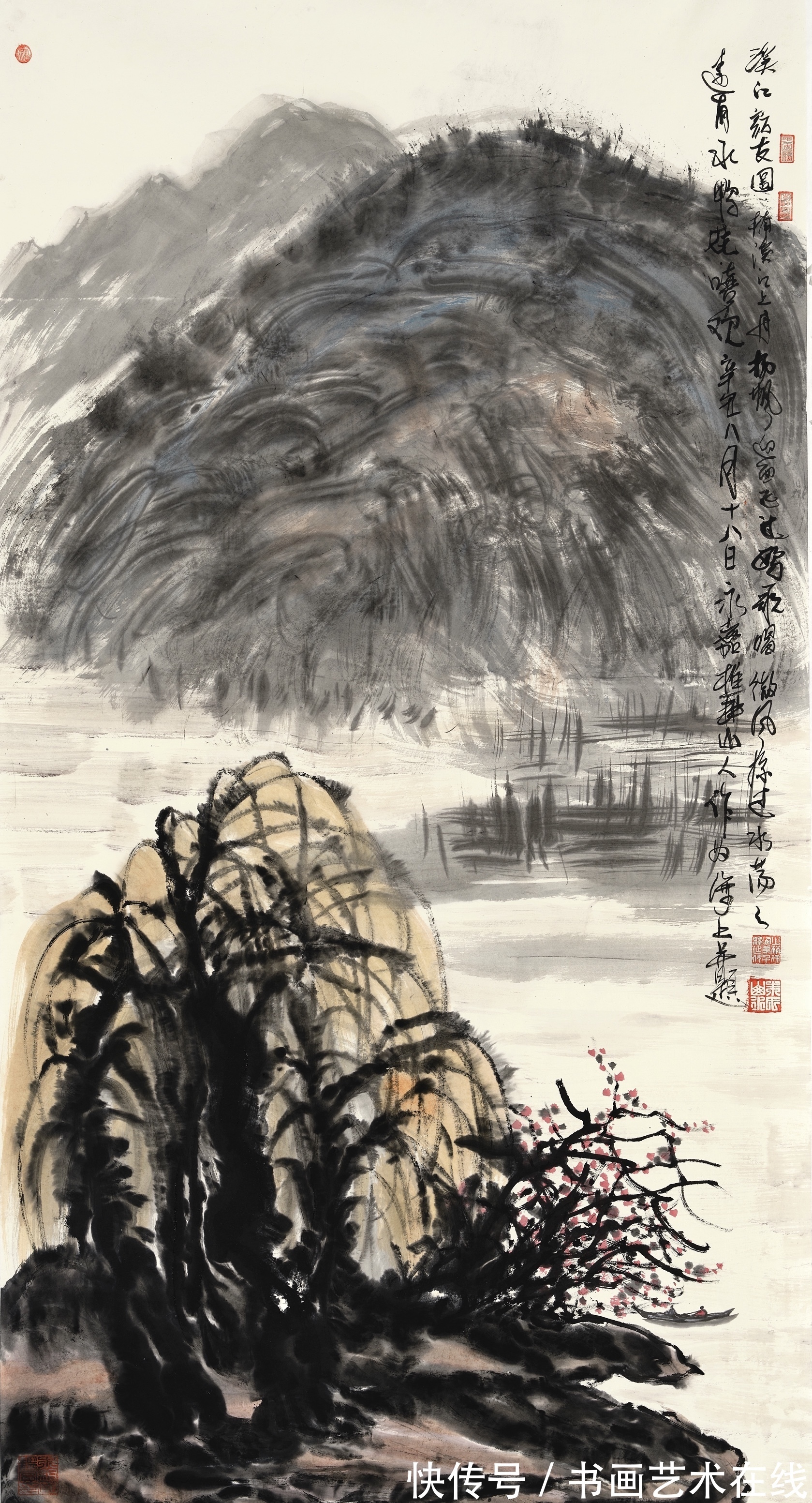 山水画|溪山无尽 笔墨有情——国画家、画鹰大家、指墨画艺术大师朱祖国